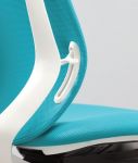 Židle OKAMURA SYLPHY Blue Green Bílý plast