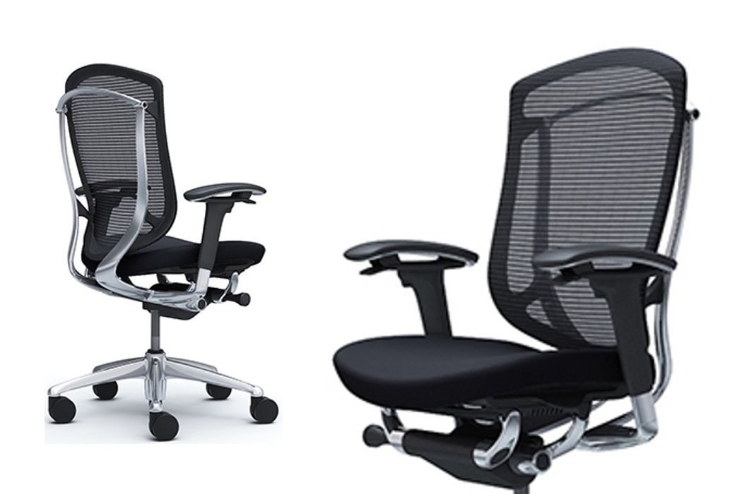 OKAMURA CONTESSA SECONDA Black Upholstered Executive Office Chair