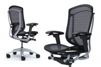 OKAMURA CONTESSA SECONDA Silver frame Black mesh Chair