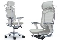 Contessa Seconda White Body Light Grey Cushion Seat Chair