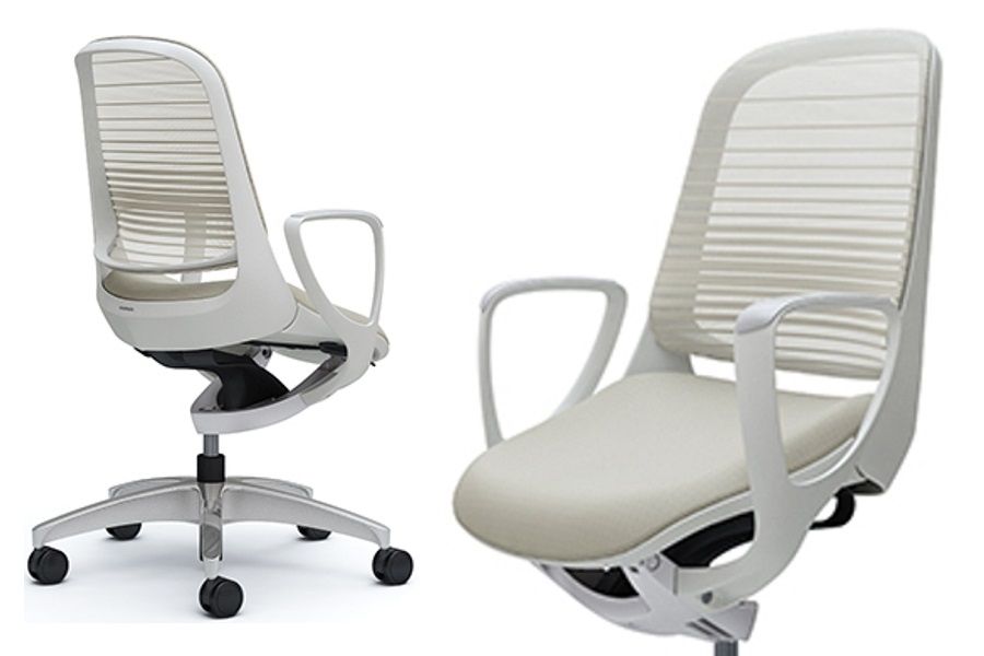 OKAMURA LUCE White body White Gradated Mesh Chair