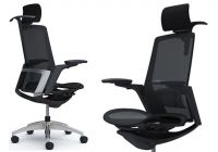 OKAMURA FINORA Chrome back frame Black body Black mesh Chair