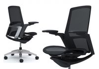 OKAMURA FINORA Chrome back frame Black body Black mesh Chair