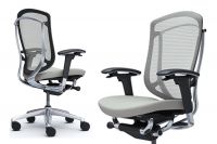 OKAMURA CONTESSA SECONDA Light Grey Mid-Back Mesh Chair