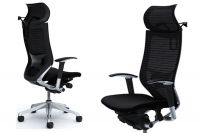 OKAMURA CP Polished frame Black Cushion Seat Chair