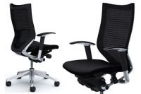 OKAMURA CP Polished frame Black Cushion Seat Chair