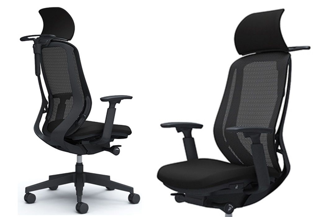OKAMURA SYLPHY High back Black mesh Black nylon base Chair